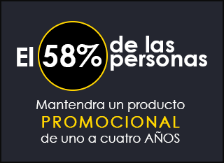 58% de las personas mantiene un producto promocional